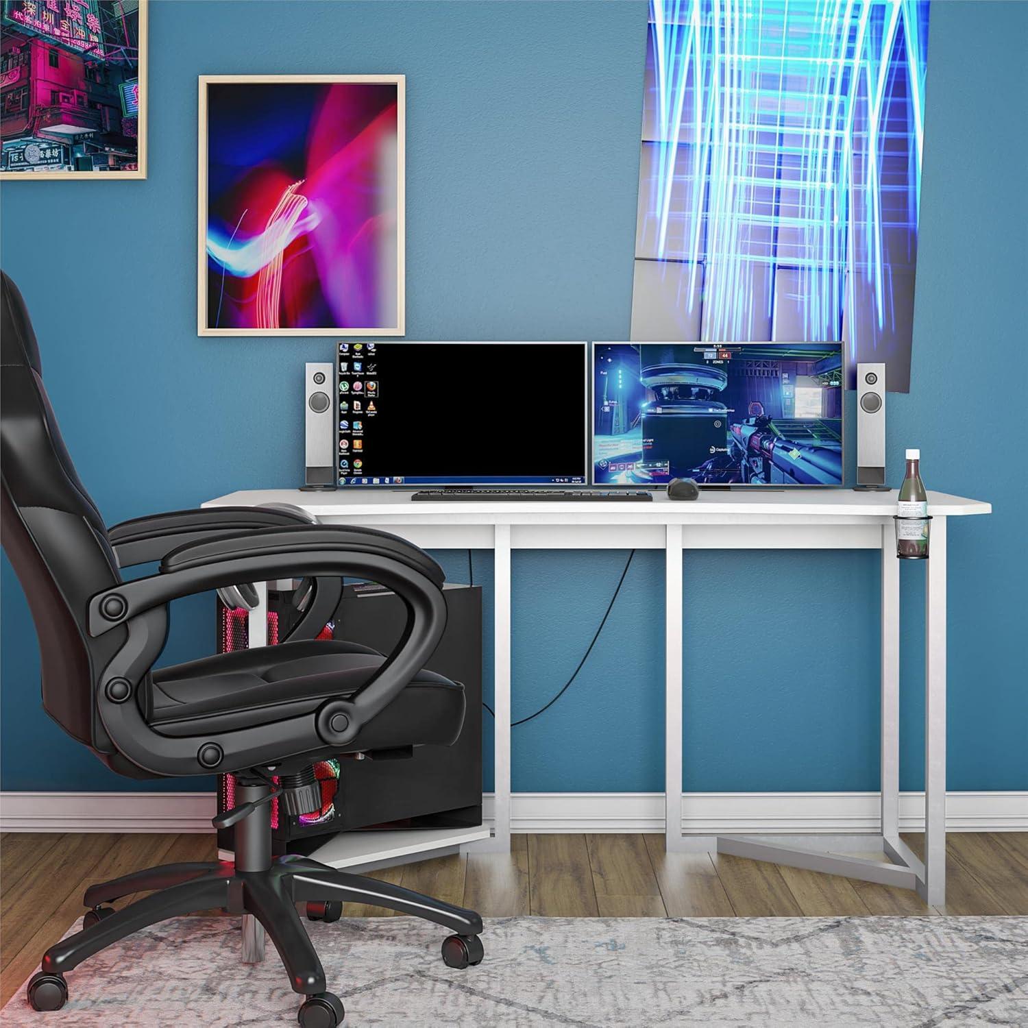 Quest Gaming Desk with CPU Stand