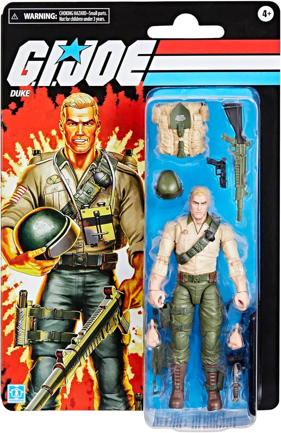 G.I. Joe Retro Duke Action Figure, 6” 11 Piece