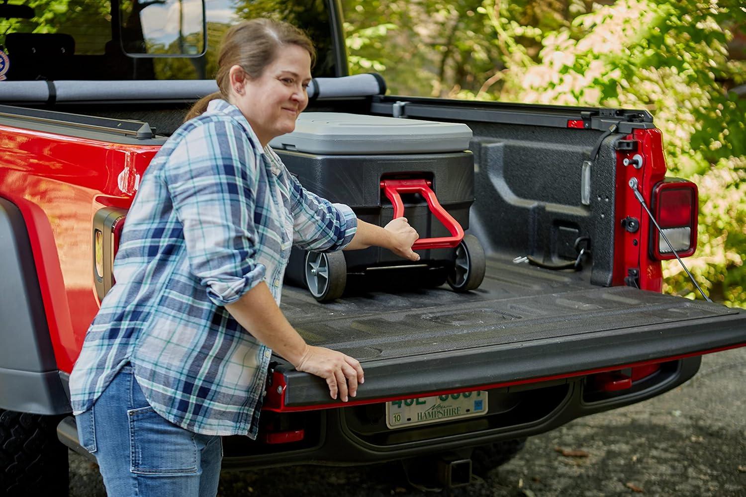 Black and Gray 35 Gallon Wheeled Storage Tote with Lid