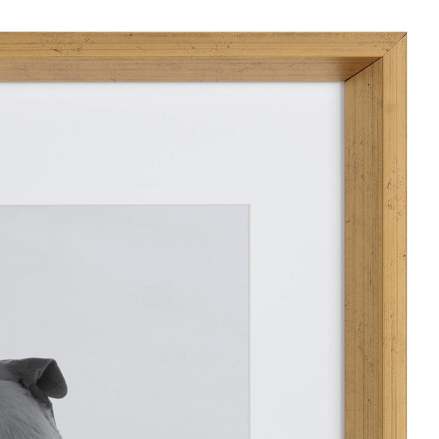 Kate & Laurel All Things Decor 14" x 18" Calder Wall Frame Gold : Modern Style, Dual Orientation, Plastic Construction