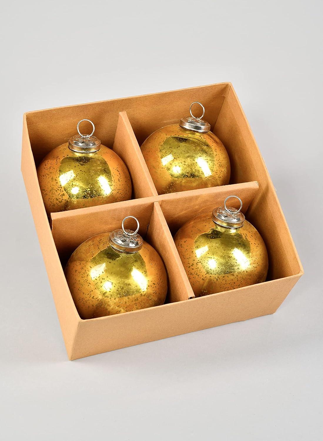 Glass Ball Ornament (Set of 4)