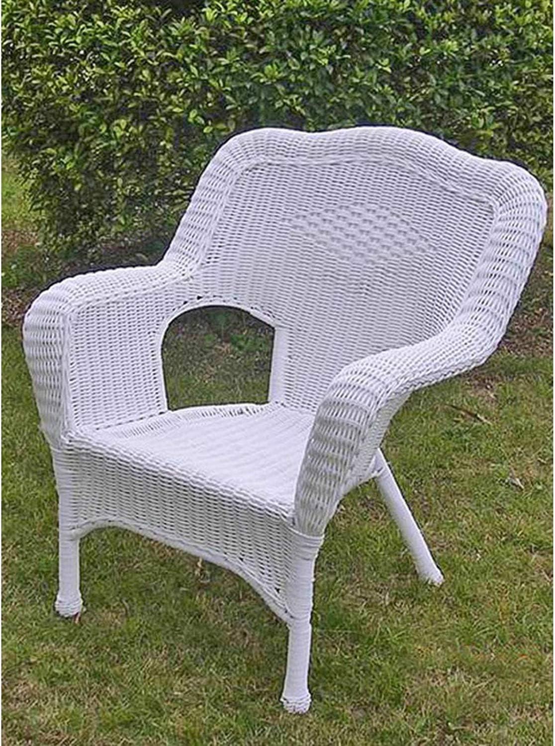 International Caravan Monaco Resin Patio Chair in Mocha (Set of 2)
