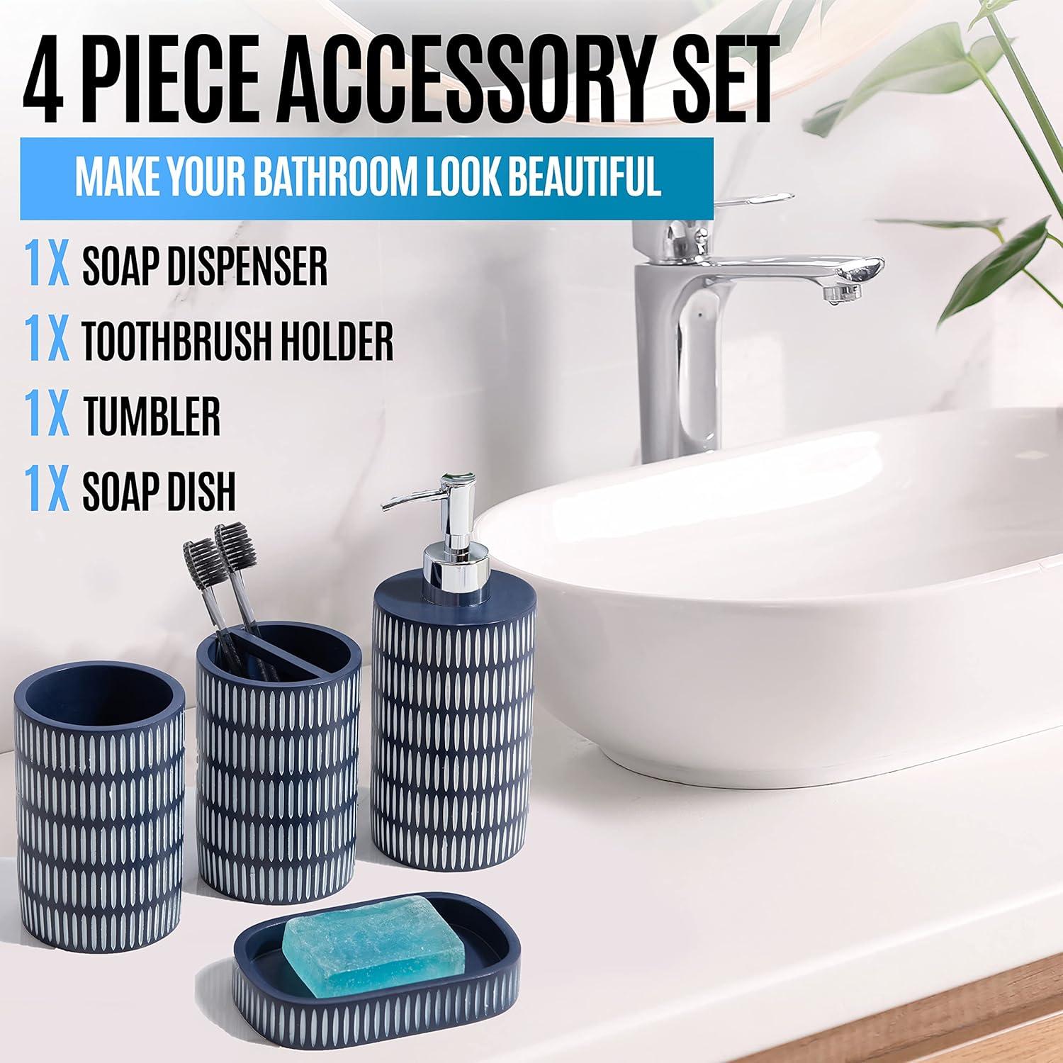 Bungalow Rose Tethys Bathroom Accessory Set (Set of 4)
