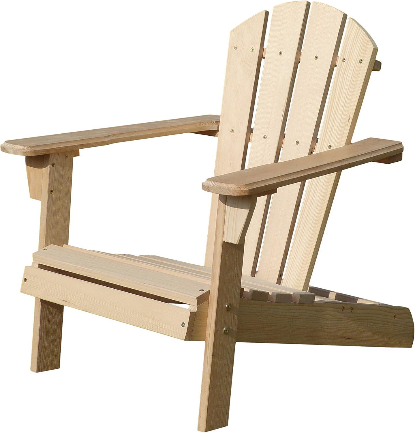 Kids Natural Canadian Hemlock Foldable Adirondack Chair