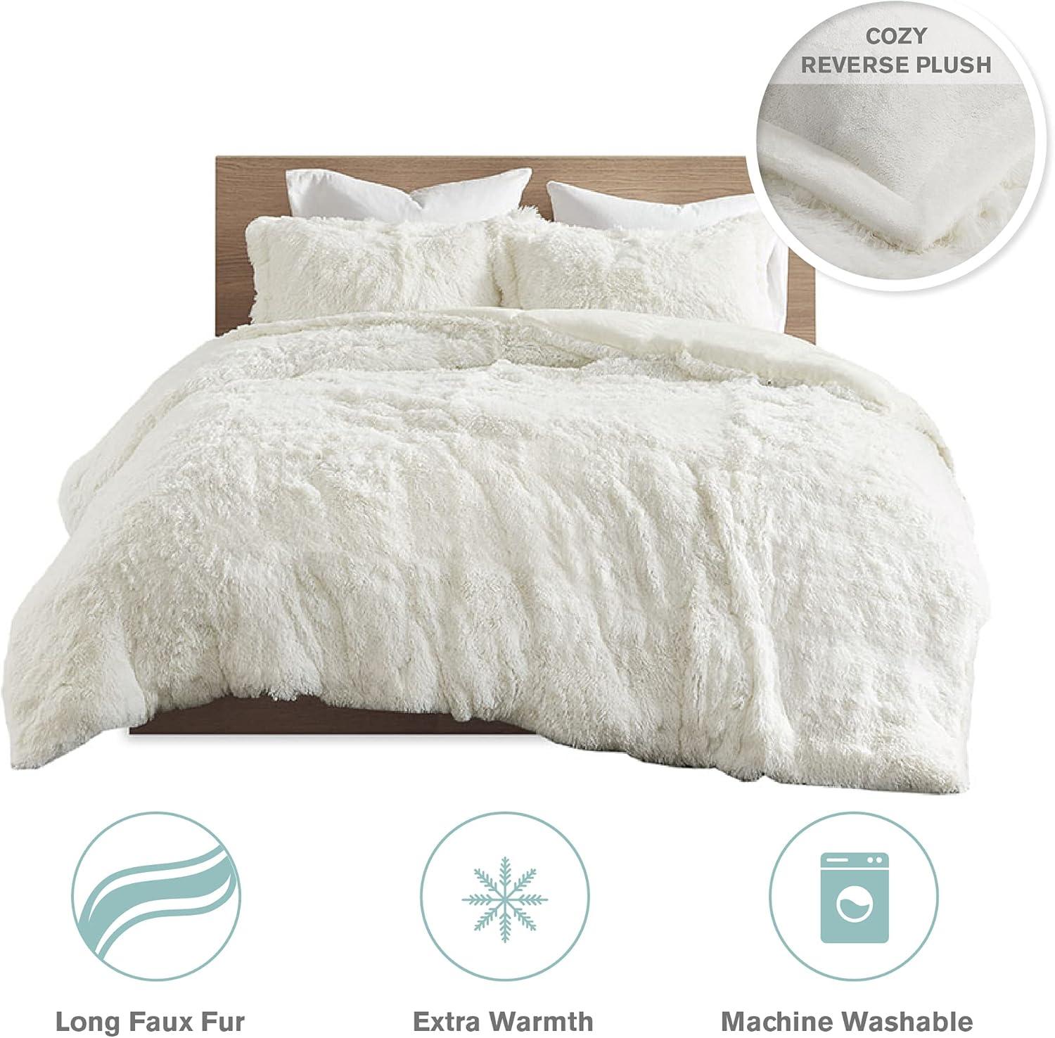 Trahan Shaggy Faux Fur Duvet Cover Set