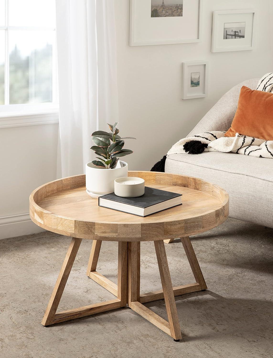 Avery Round Natural Mango Wood Coffee Table