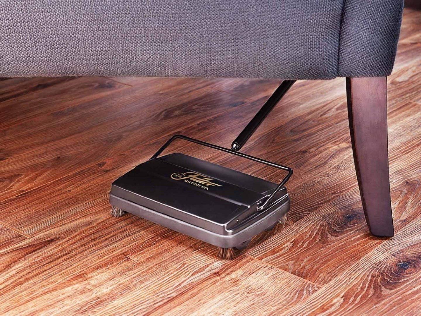 Black Metal Electrostatic Carpet and Floor Sweeper