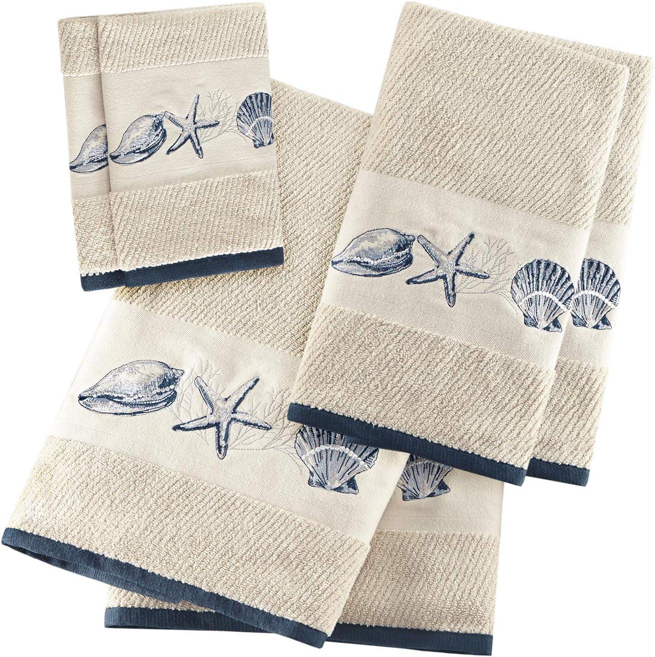 Bayside Embroidered Cotton Jacquard 6 Piece Towel Set