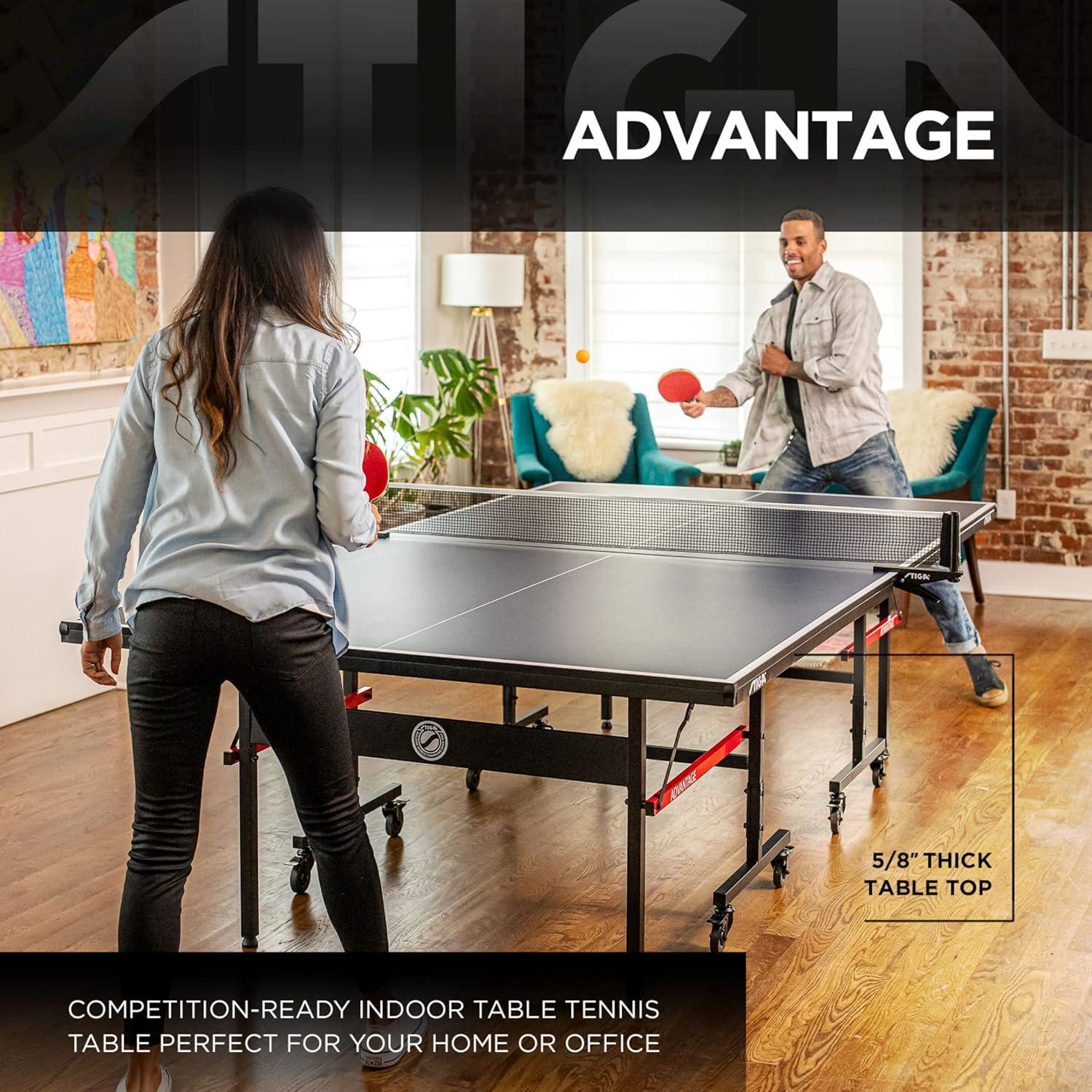 STIGA STIGA Advantage Competition-Ready Indoor Table Tennis Table - 95% Preassembled Out of the Box