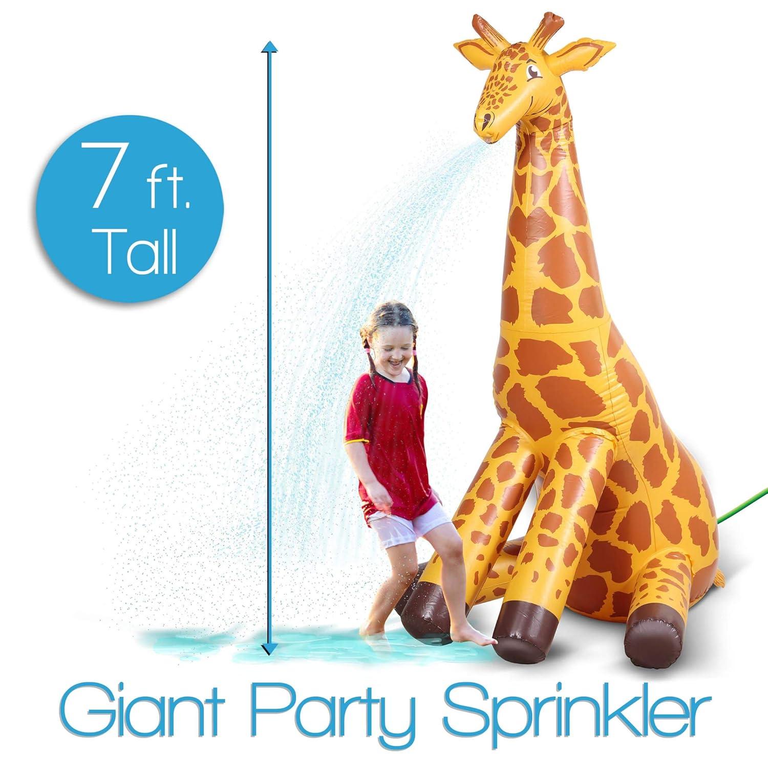 GoFloats Giant Inflatable Party Sprinkler - Giraffe