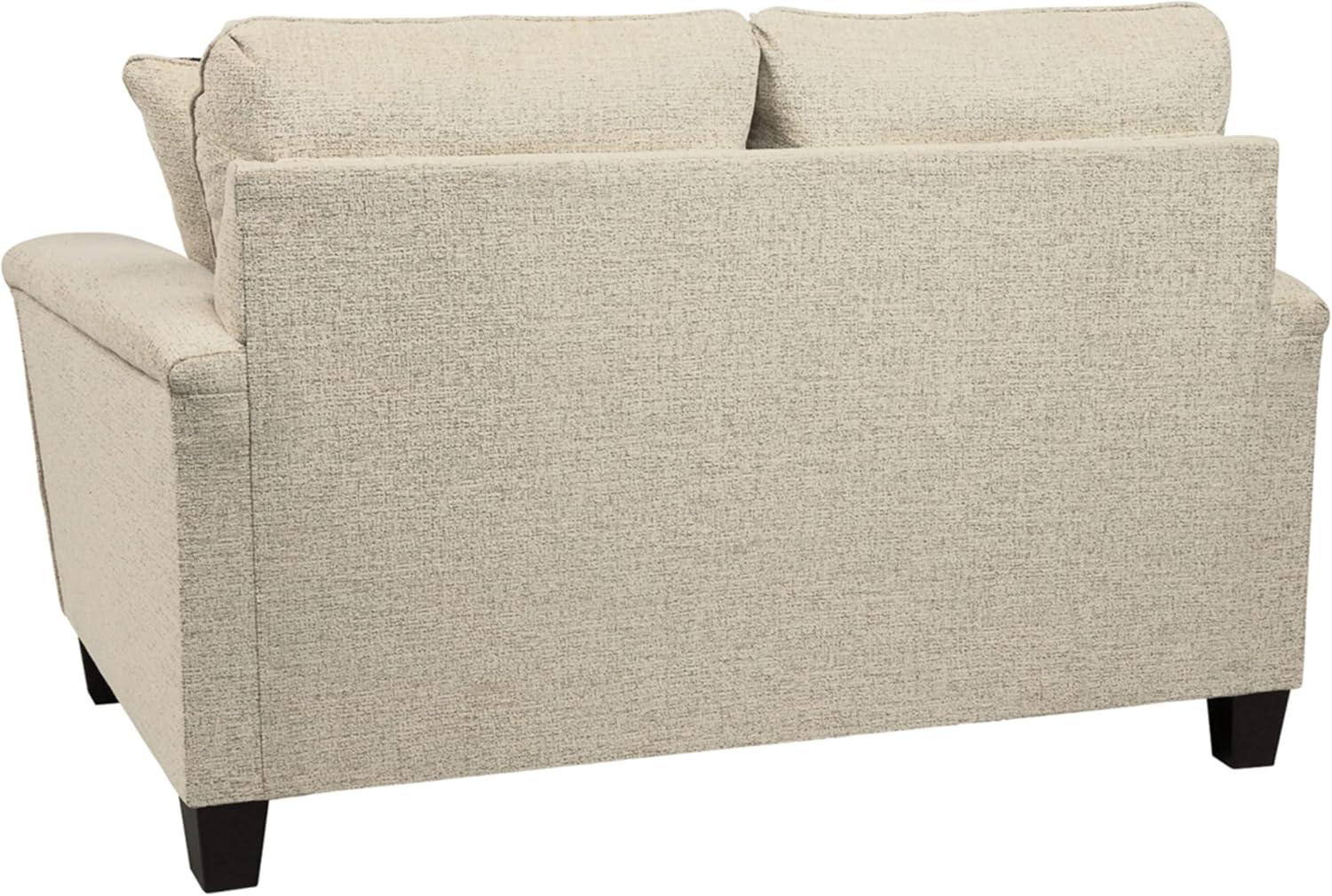 Gray Chenille Track Arm Loveseat with Removable Cushions