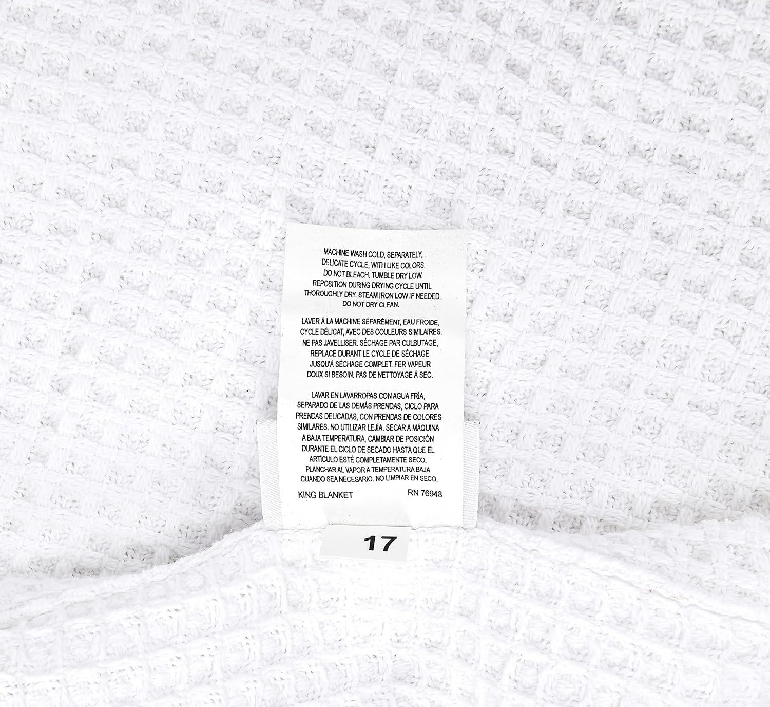 Vera Wang Vera Wang Waffleweave Cotton Blanket