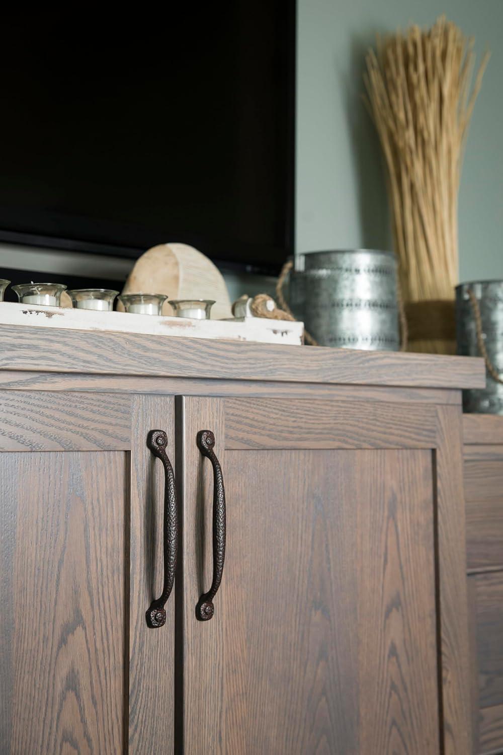Refined Rustic Kitchen Cabinet Handles, Solid Core Drawer Pulls for Cabinet Doors