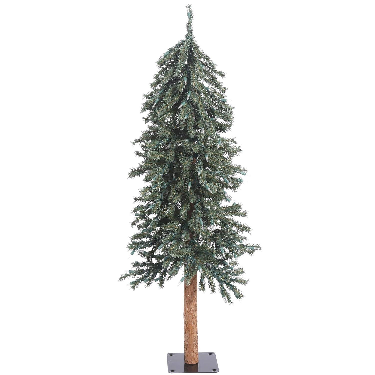 Vickerman 2' 3' 4' Natural Bark Alpine Artificial Christmas Tree Set, Unlit