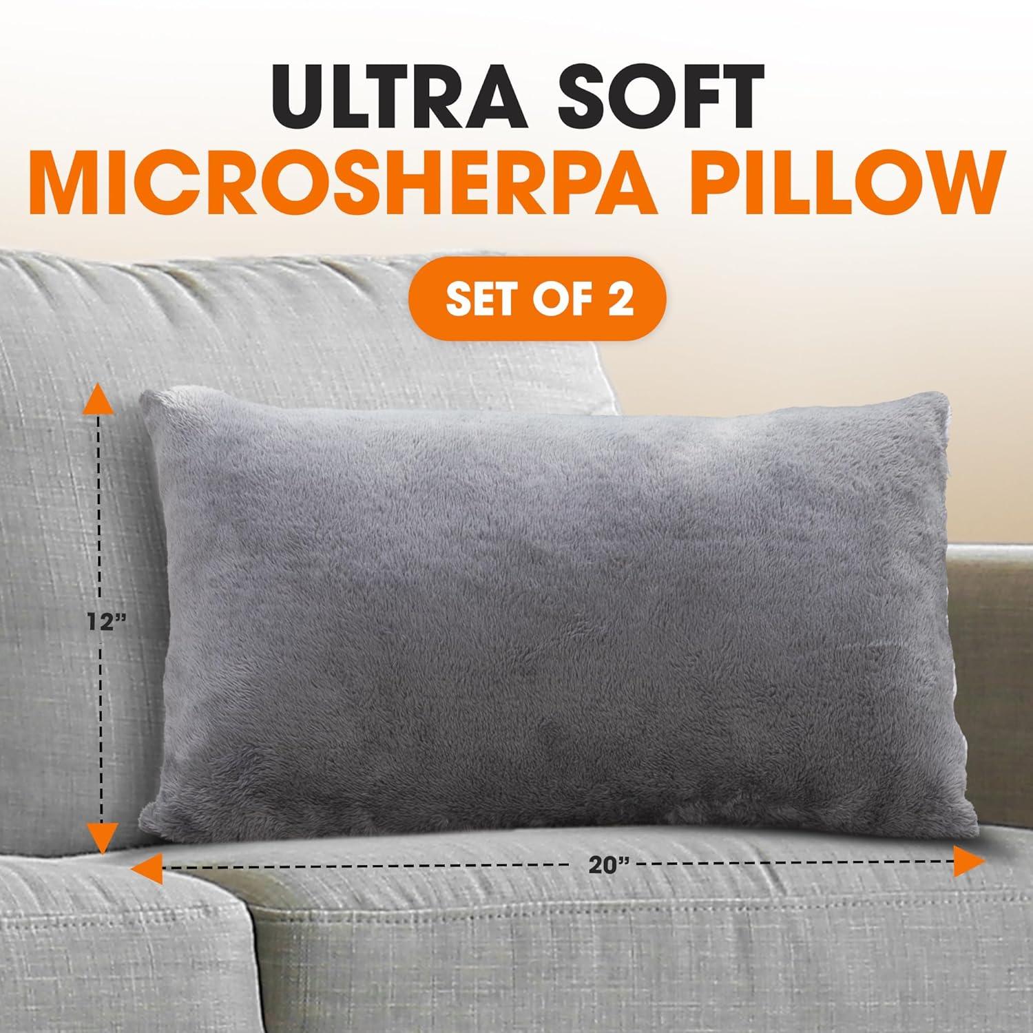 Cheer Collection Reversible Throw Pillow (Set of 2)