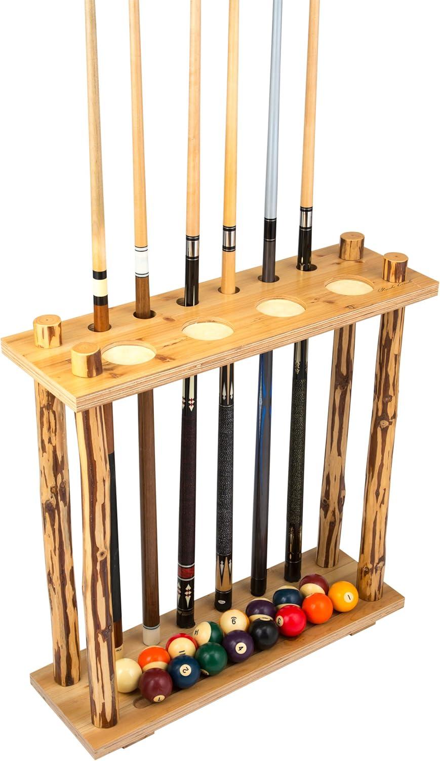 Rush Creek 6 Billard Cue Floor Rack Holder