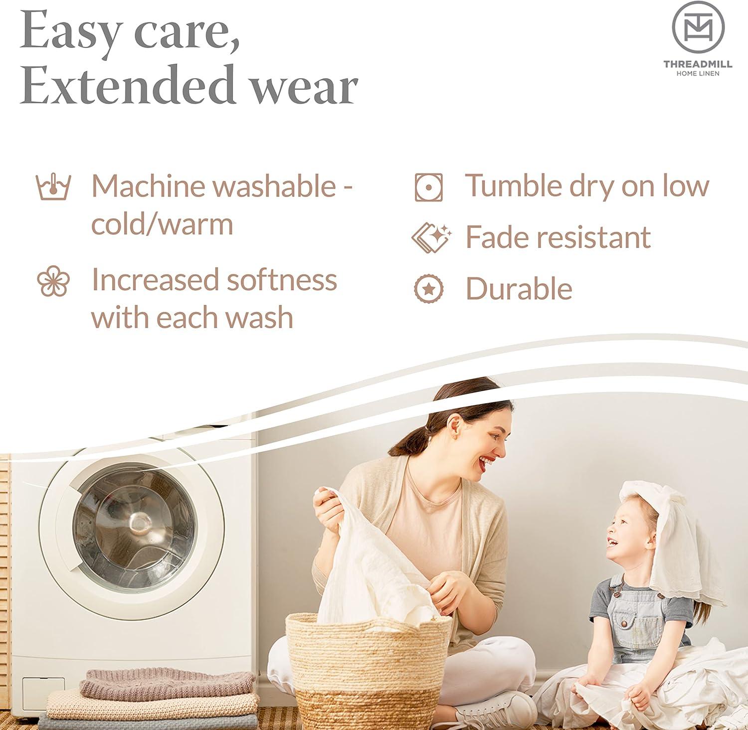 Threadmill Home Linen Cotton Twin-XL Bed Sheet Set, 300 Thread Count, for Adult, 3 PC, Dark Grey