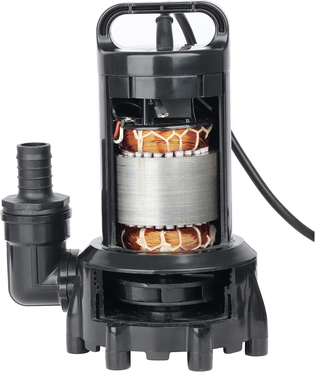 Large Black Submersible Pond Pump with Ceramic Impeller