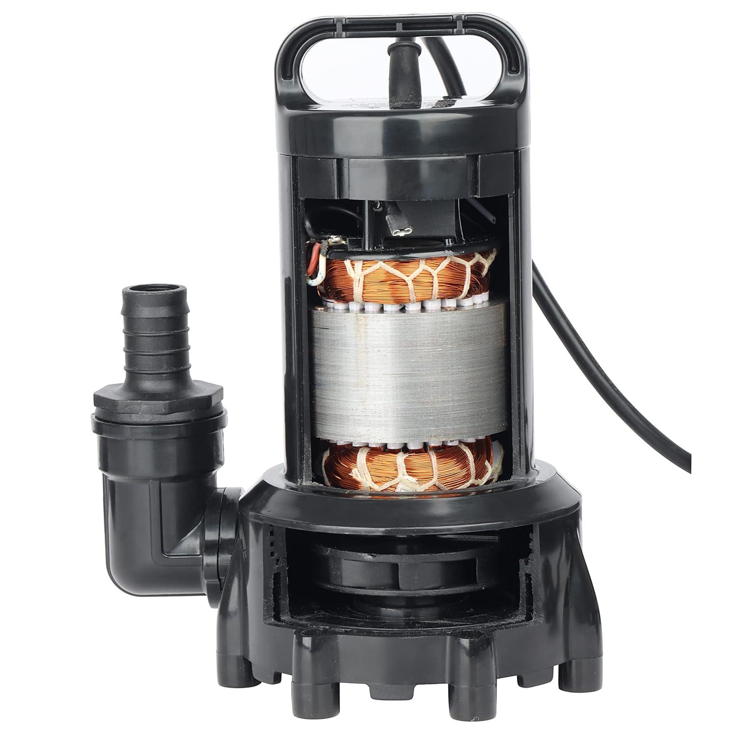 Large Black Submersible Pond Pump with Ceramic Impeller