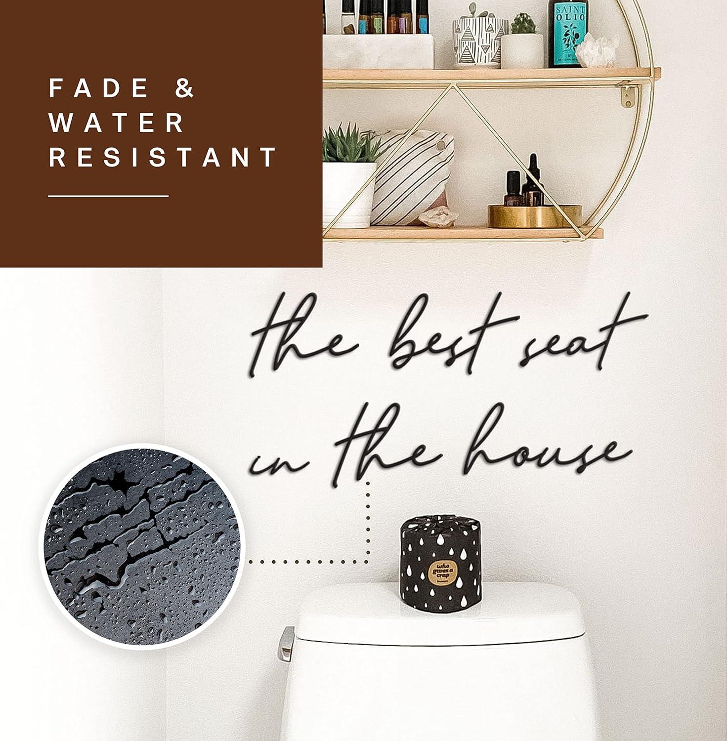 Vivegate The Best Seat In The House Bathroom Metal Wall Decor - 16"X16" Black Modern Please Seat Yourself Metal bathroom sign For Hanging Home Please Seat Yourself Wall Décor (BESTSEAT)