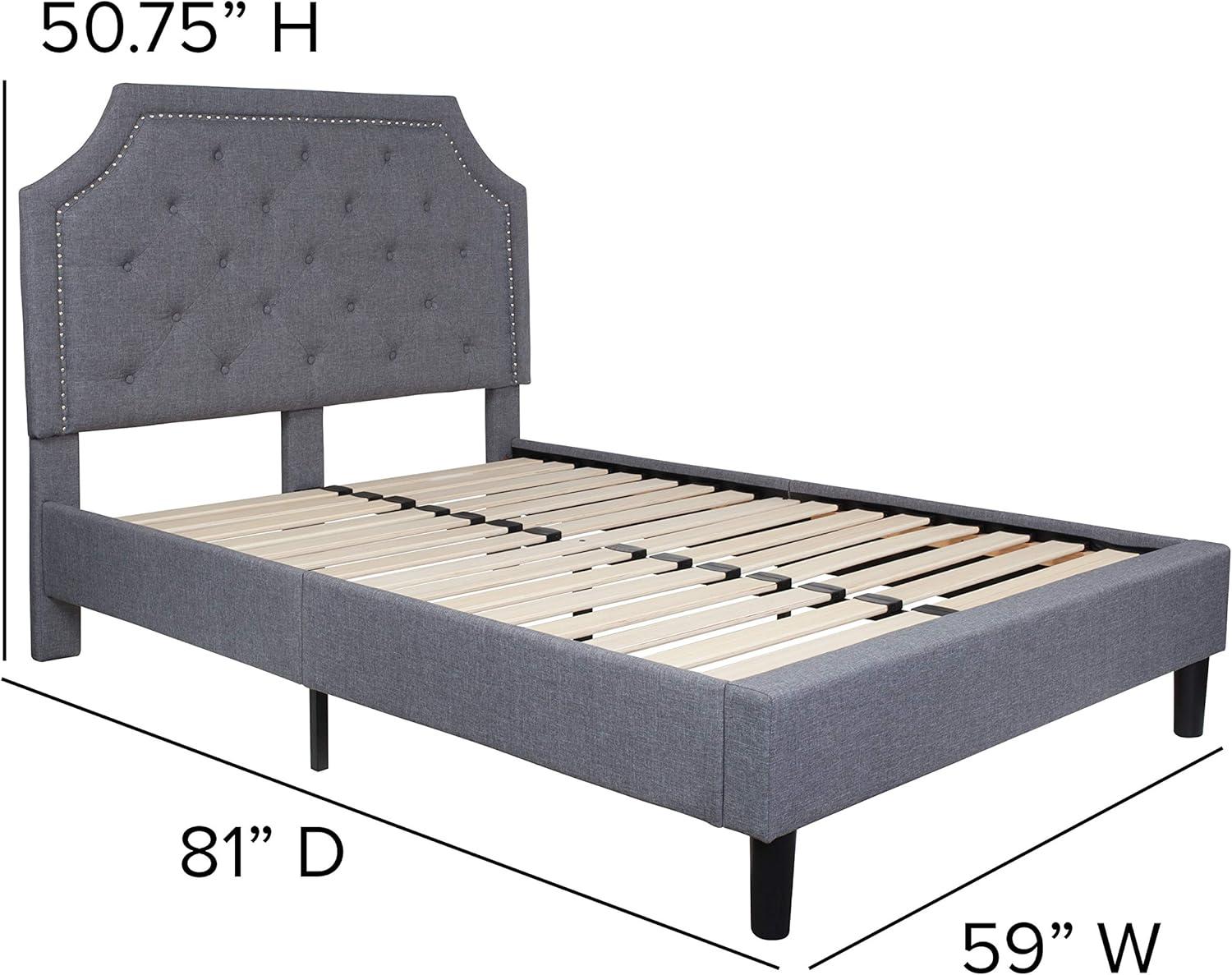 Flash Furniture Brighton Arched Tufted Upholstered Platform Bed