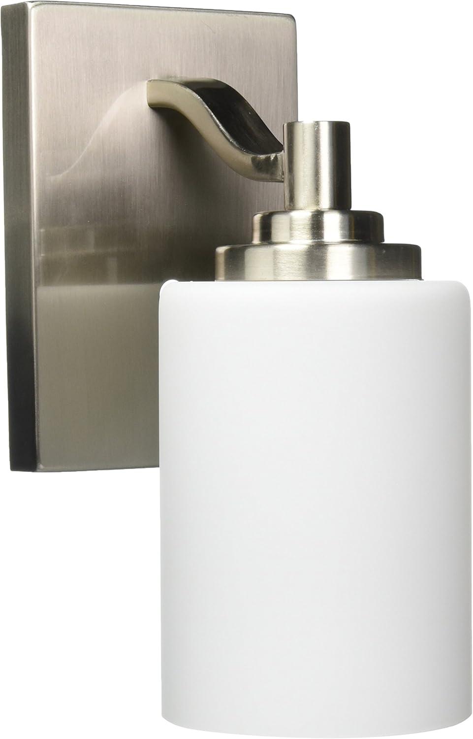 Trans Globe Lighting 70521 BN Mod Pod Collection 9 Inch One Light Wall Sconce/Bathroom Vanity I in a Brushed Nickel Finish I Traditional Style Light Fixture I