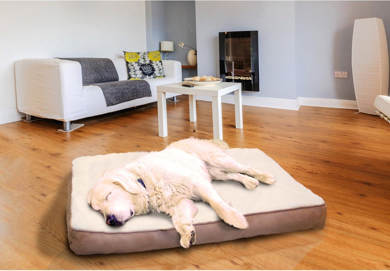 FurHaven Berber and Suede Blanket Top Mattress Memory Foam Dog Bed