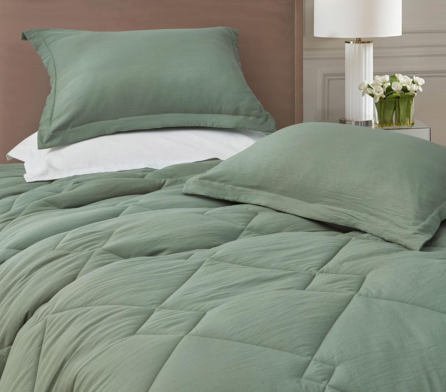 Chezmoi Collection Logan Solid Comforter Set