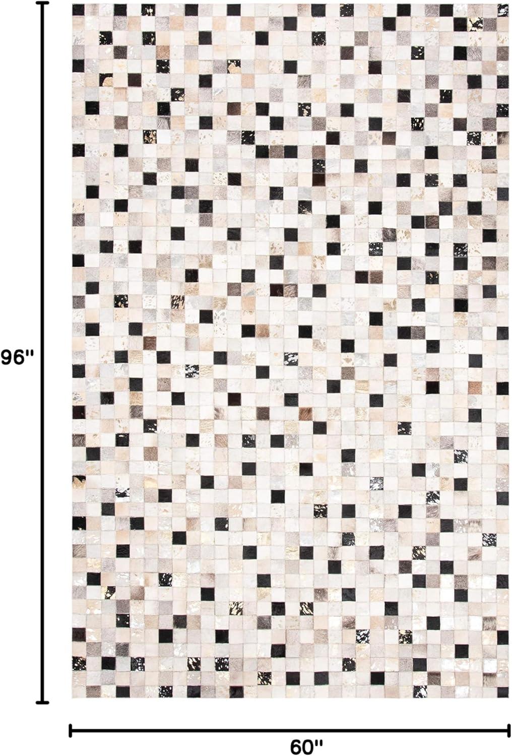 Studio Leather STL810 Hand Woven Area Rug - Ivory/Black - 5'x8' - Safavieh.