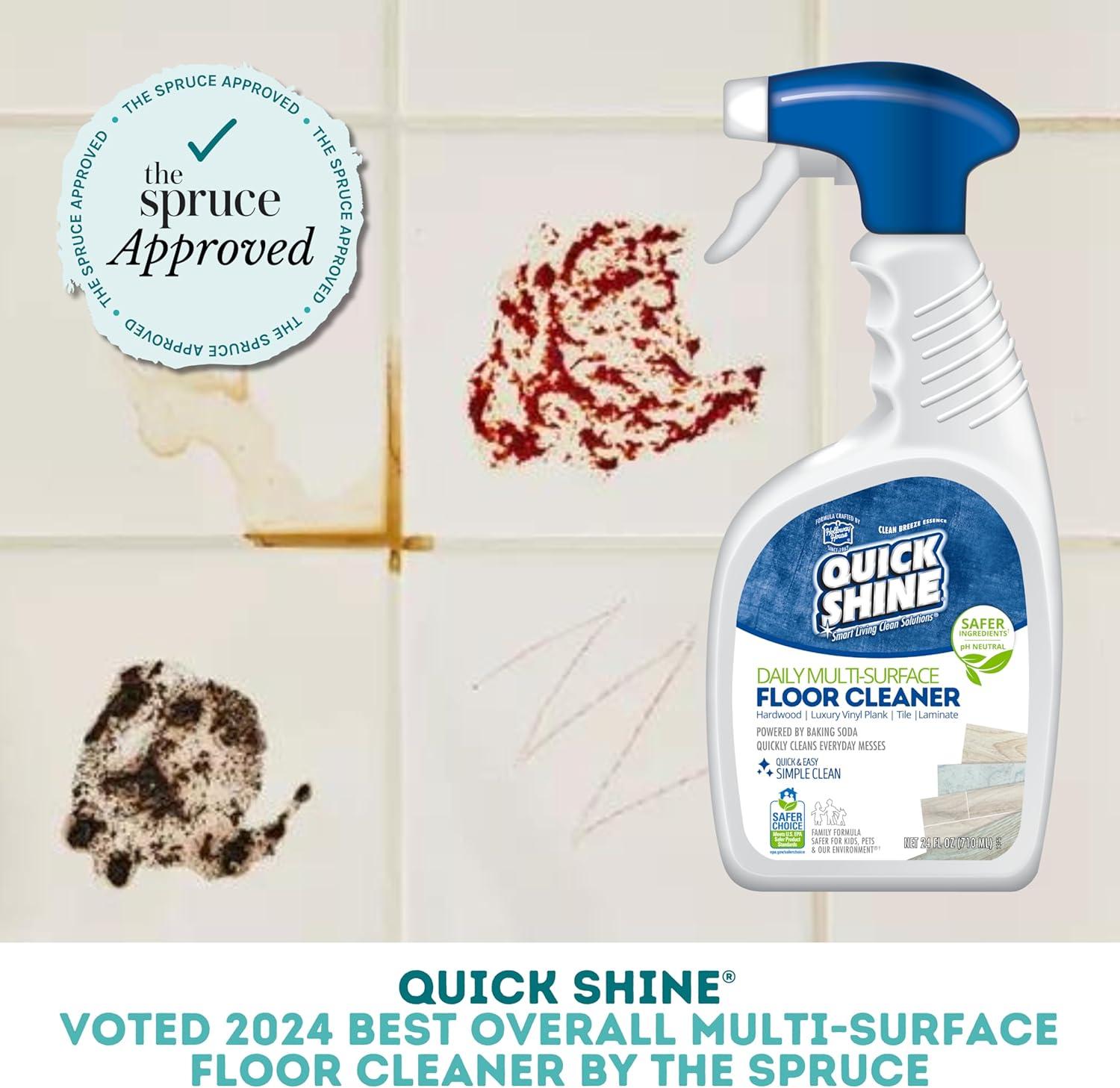 Quick Shine Spray Mop Combo Pack: Includes (1) Multi Surface Spray Mop, (3) Microfiber Pads and (1) 16 oz Multi-Surface Cleaner