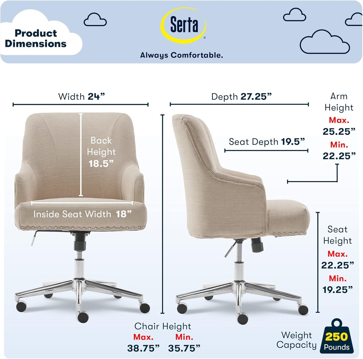 Style Leighton Home Office Chair - Serta