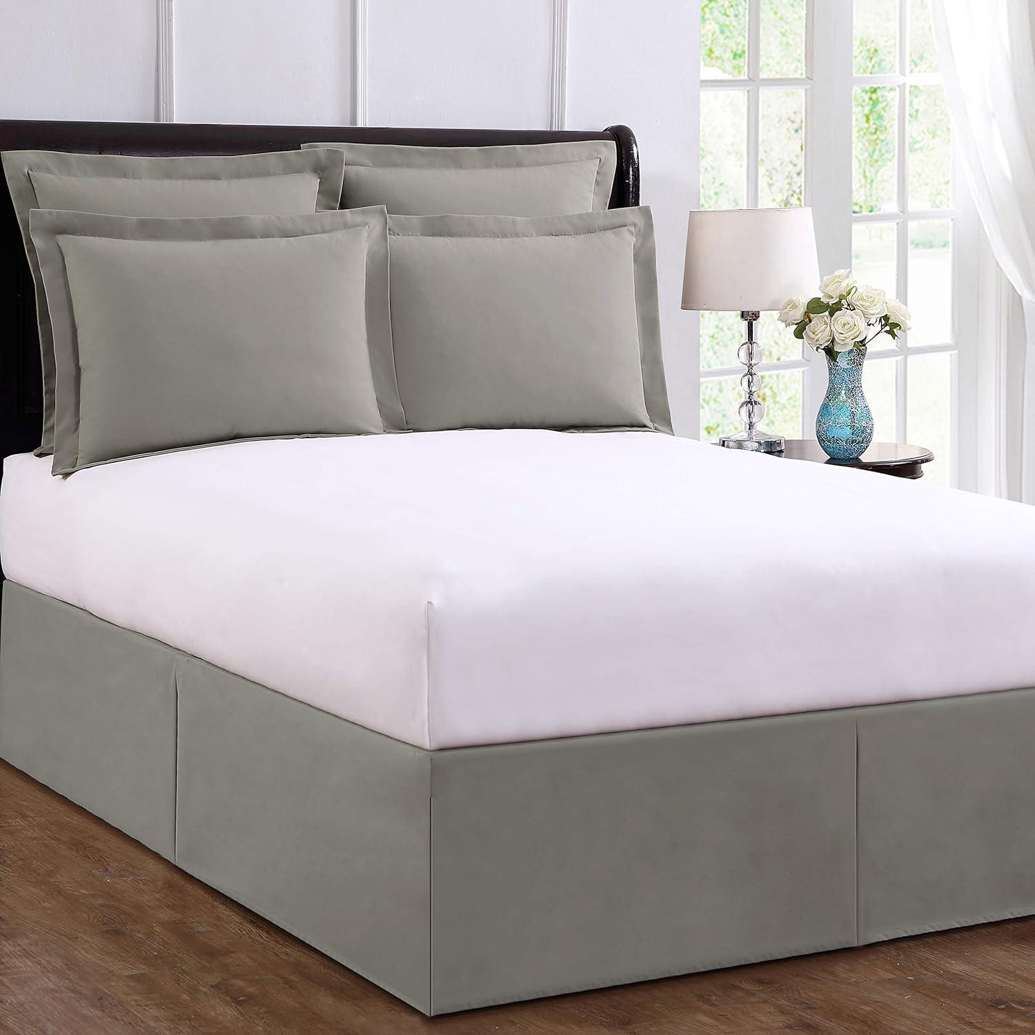 Fresh Ideas Pleated Wrinkle Resistant Wrap Around Bed Skirt