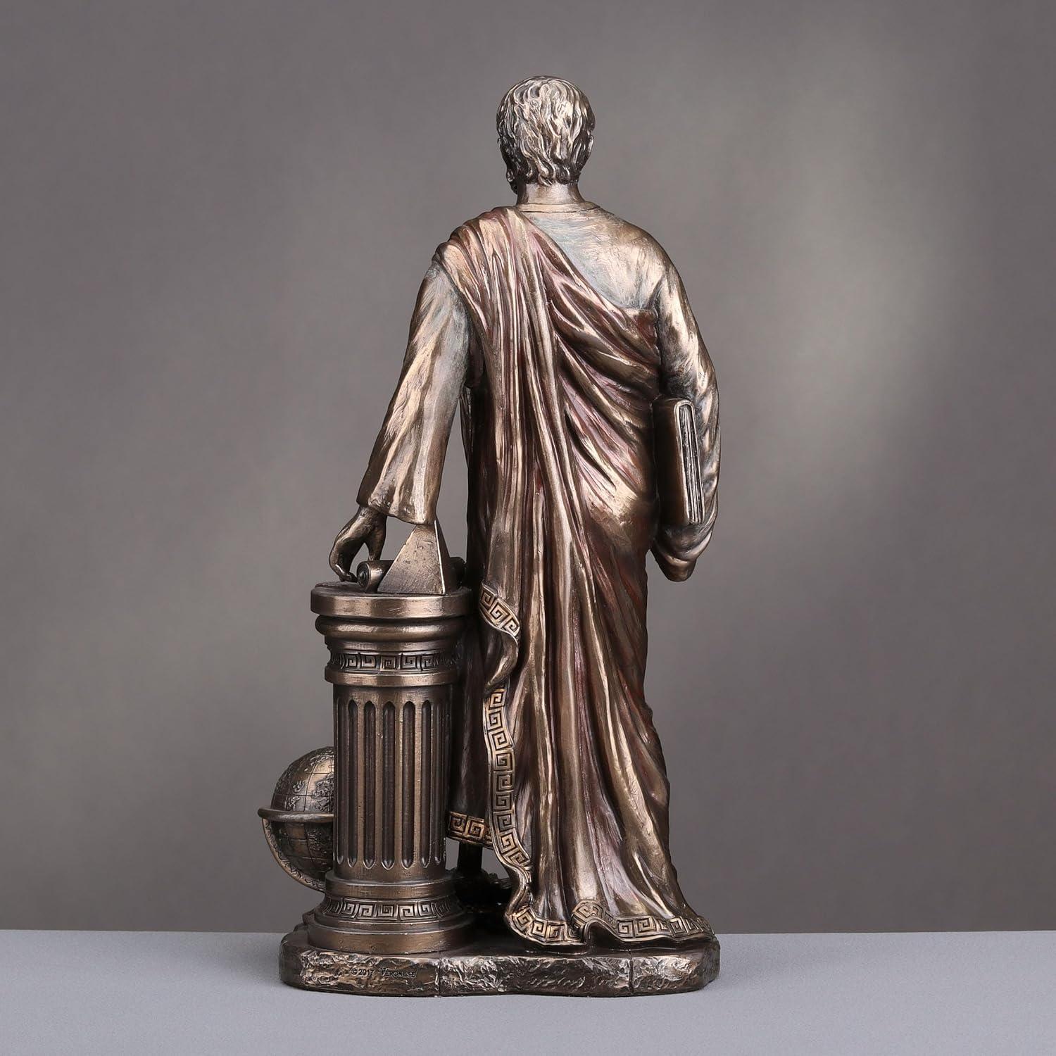 Veronese Design 11 Inch Pythagoras of Samos Greek Mathematician Philosopher Cold Cast Resin Bronze Finish Sculpture