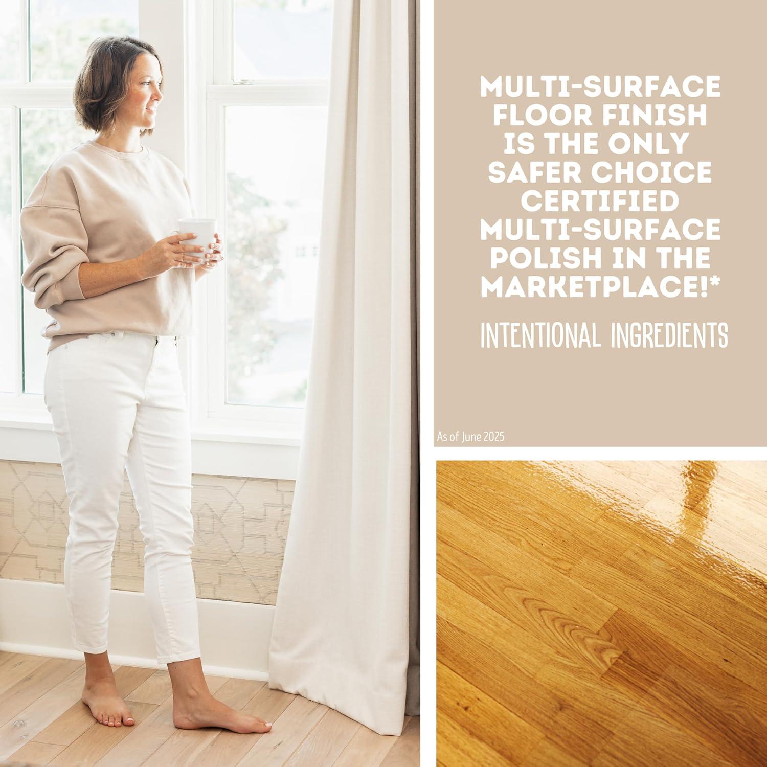 Quick Shine Multi-Surface Floor Finish & Polish, PFAS-Free Formula, 64 fl oz