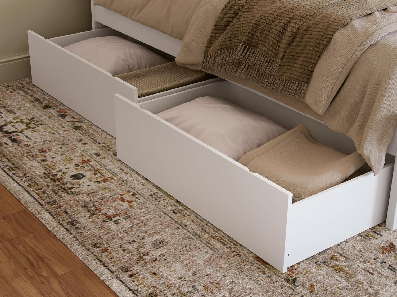 Solid Wood Platform Storage Bed