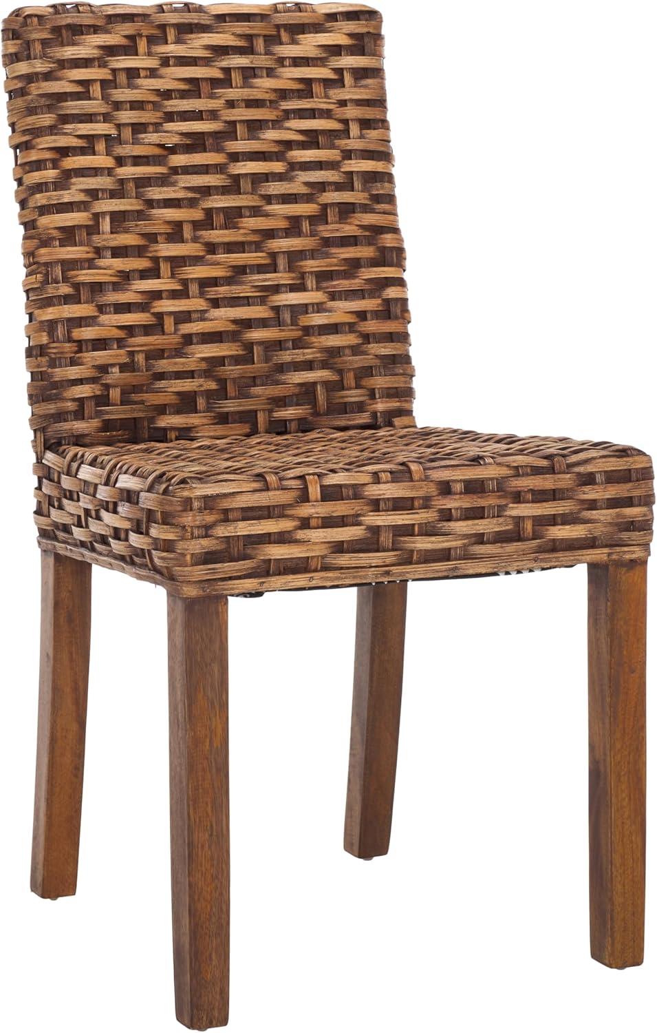 Suncoast 18''H Rattan Arm Chair (Set Of 2) - Brown/Teak Brown - Safavieh