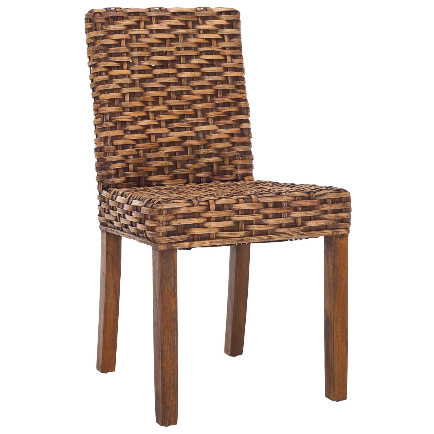 Suncoast 18" H Arm Chair (Set of 2) - FOX6503 - Brown/Teak Brown - Safavieh Couture