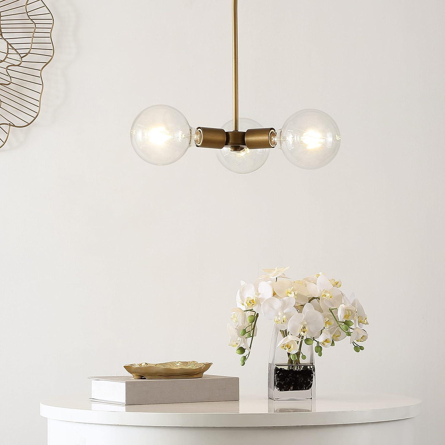 Harkin 3 Light 18 Inch Dia Adjustable Pendant - Gold - Safavieh.