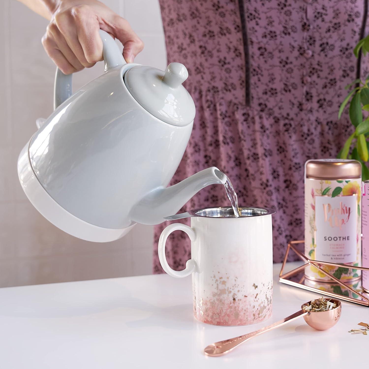 Pinky Up Noelle 1.5 Quarts Ceramic Electric Tea Kettle