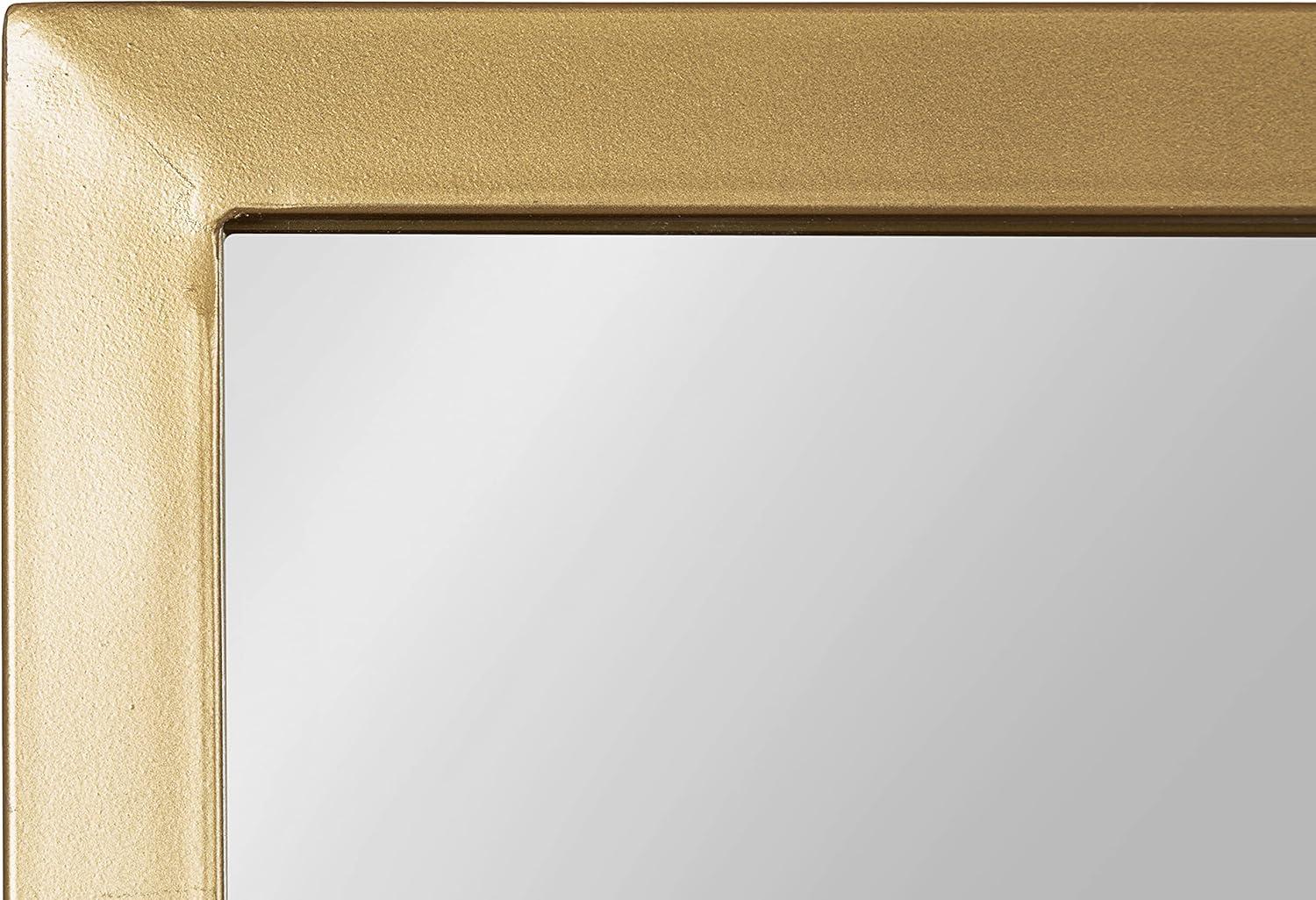 Kate and Laurel Jackson Modern Mirror with Shelf, 20 x 30, Gold, Decorative Mirror with Transitional Style and Additional Storage