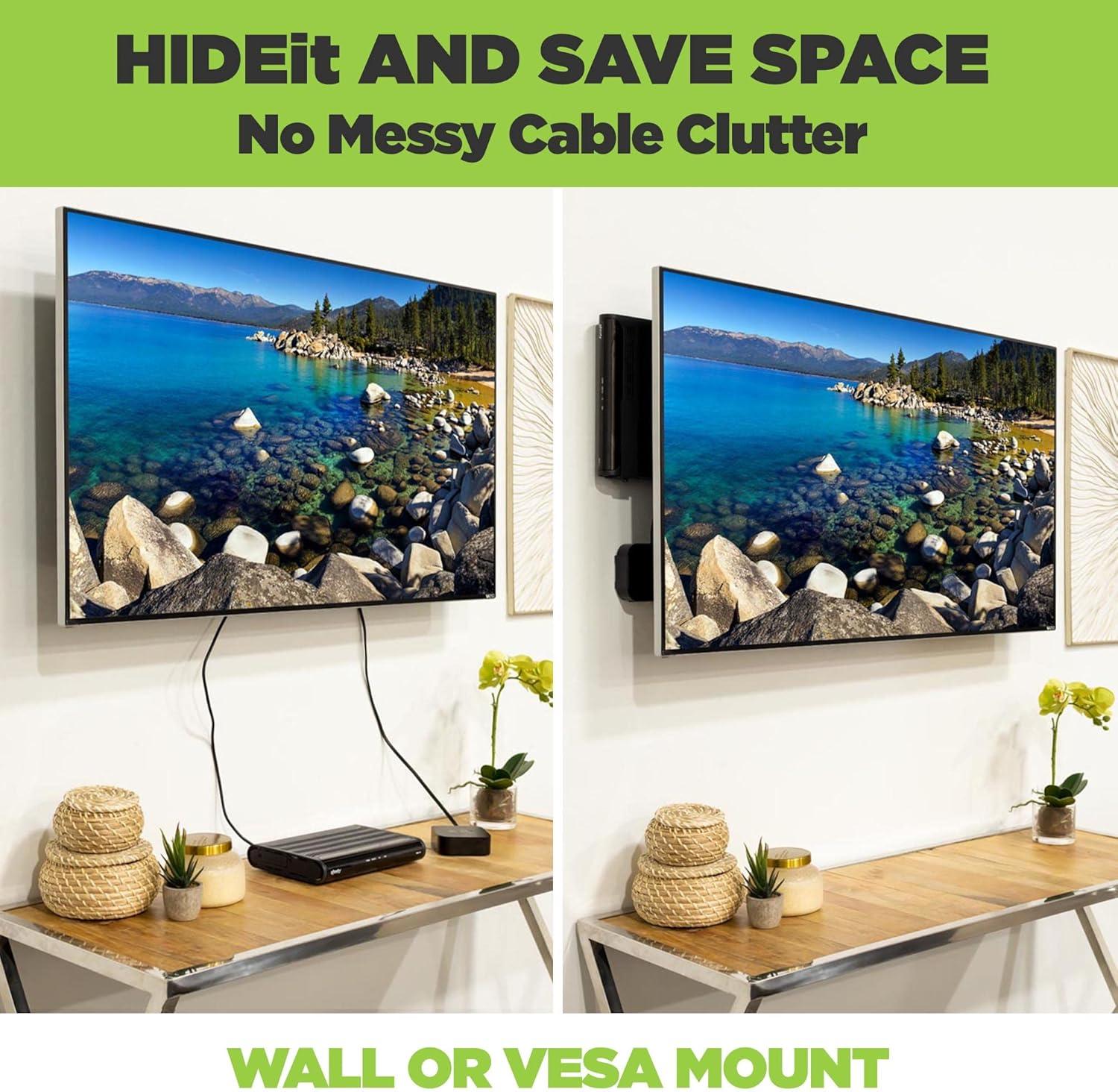 HIDEit Mounts HIDEit Uni-S | Adjustable Small Electronics, Cable Box Mount + Small Computer Mount