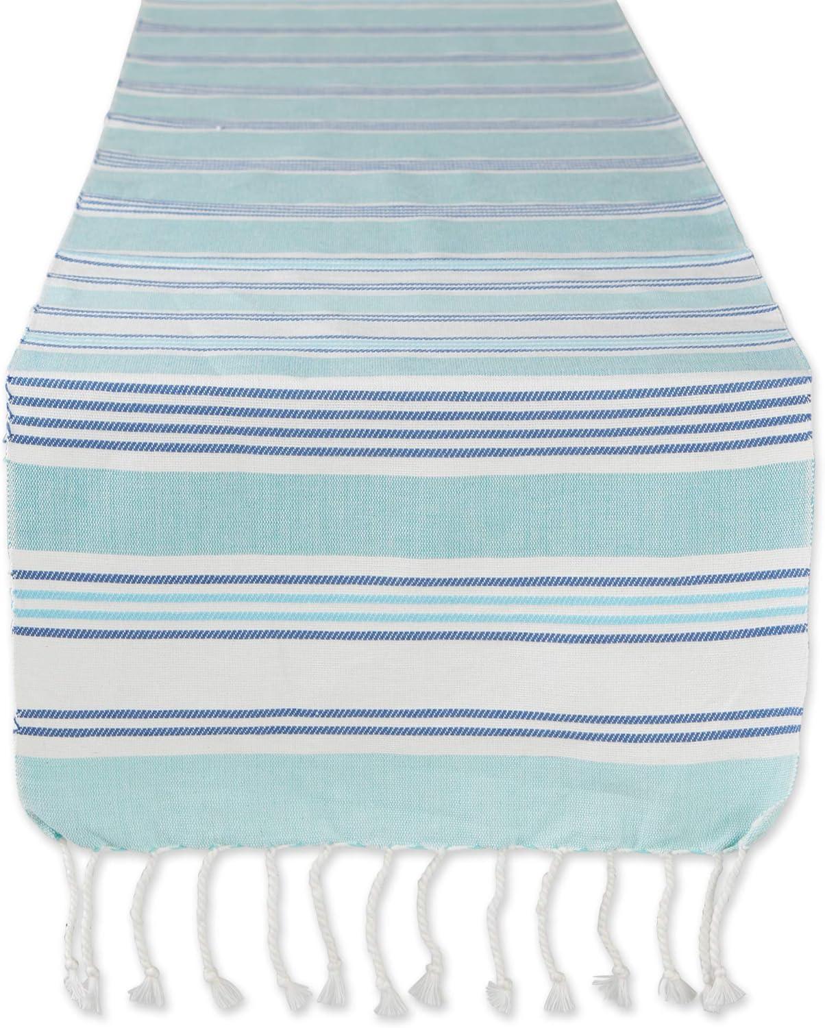 Tidal Stripe Cotton Table Runner 14x72