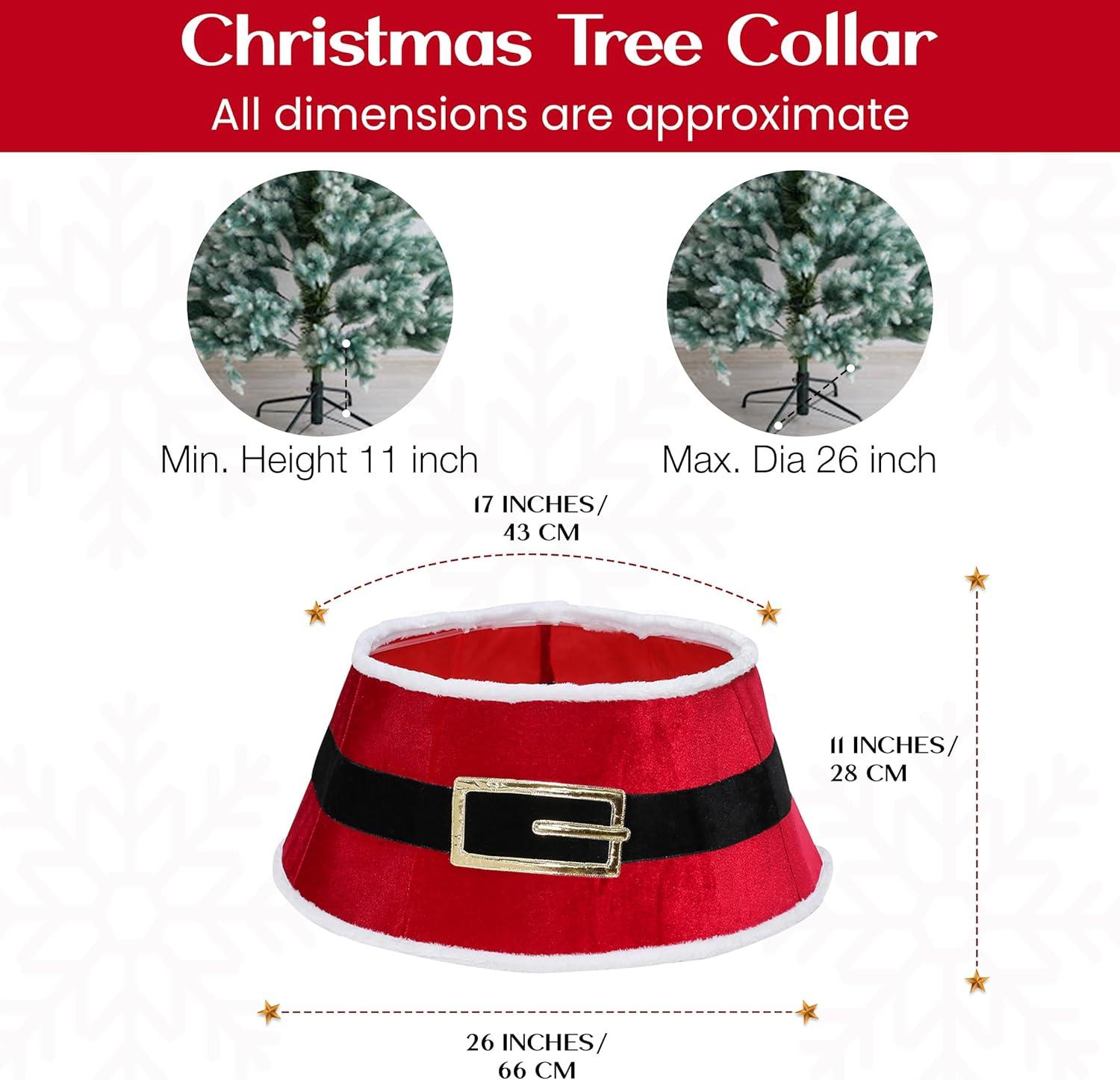 New Traditions 26-in Off-white Tree Collar Tree Skirt
