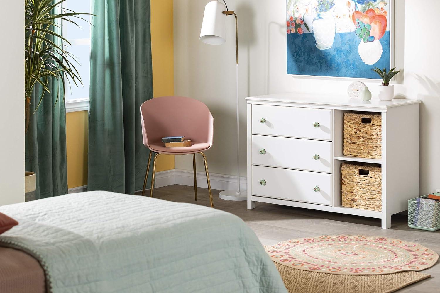 South Shore Cotton Candy 3-Drawer Dresser with Baskets