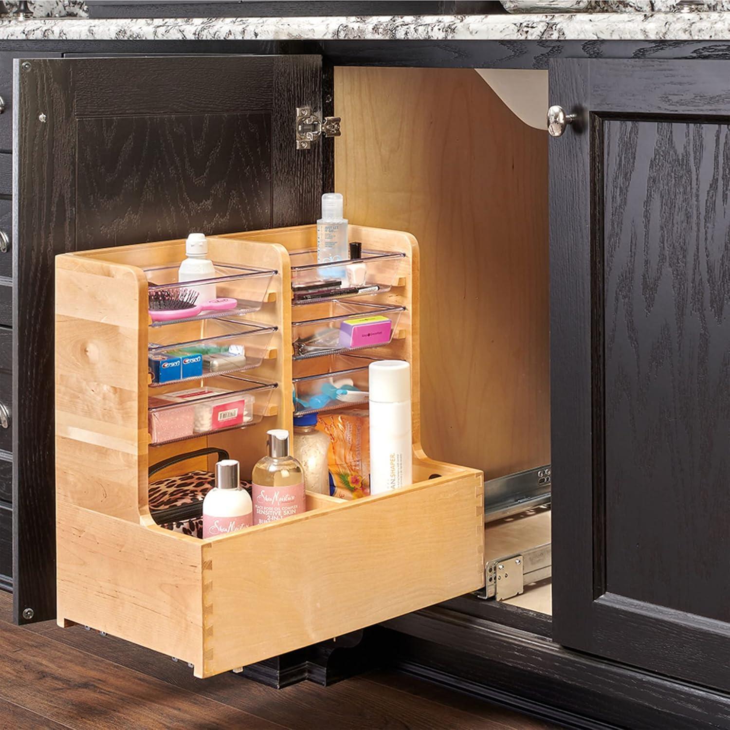 Rev-A-Shelf Rev-A-Shelf Wood Vanity Base Cabinet Organizer w/ Soft-Close