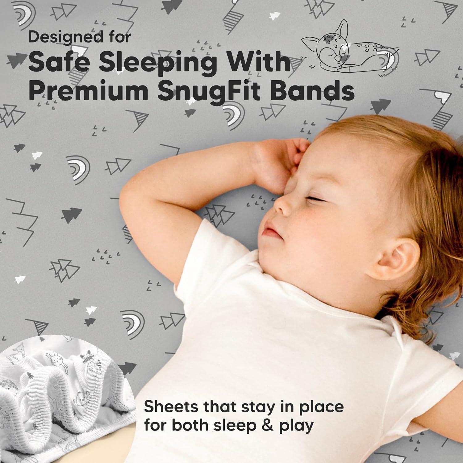 KeaBabies 2-Pack Isla Mini Crib Sheets, Pack and Play Sheets Fitted, Pack N Play Sheets, Fitted Crib Sheet (Rust)