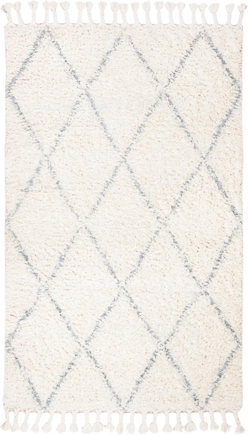 Casablanca CSB951 Hand Tufted Area Rug - Blue/Ivory - 5' X 8' - Safavieh.