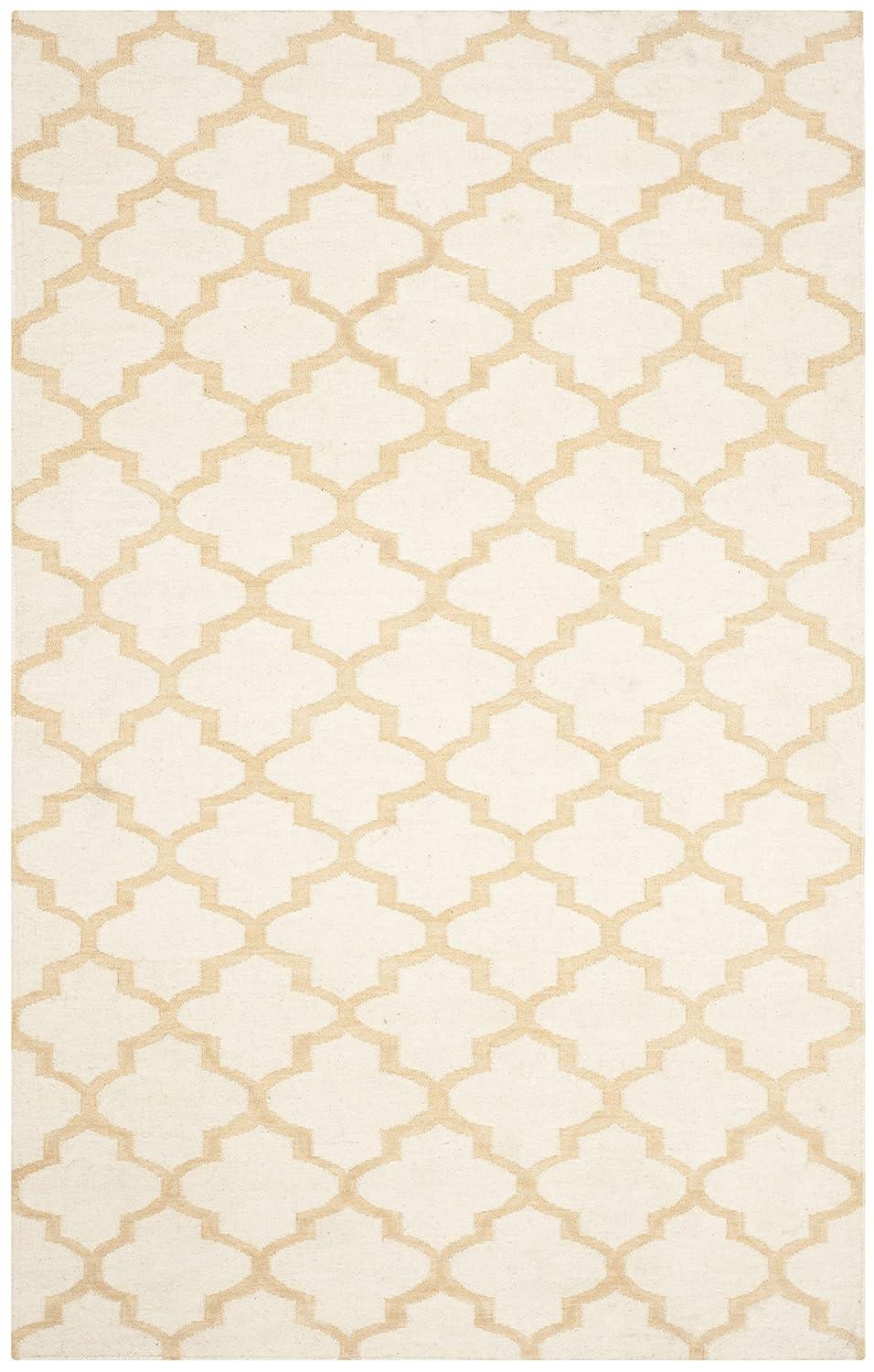 Winston Porter Milltown Hand Woven Flat Weave Wool Geometric Rug