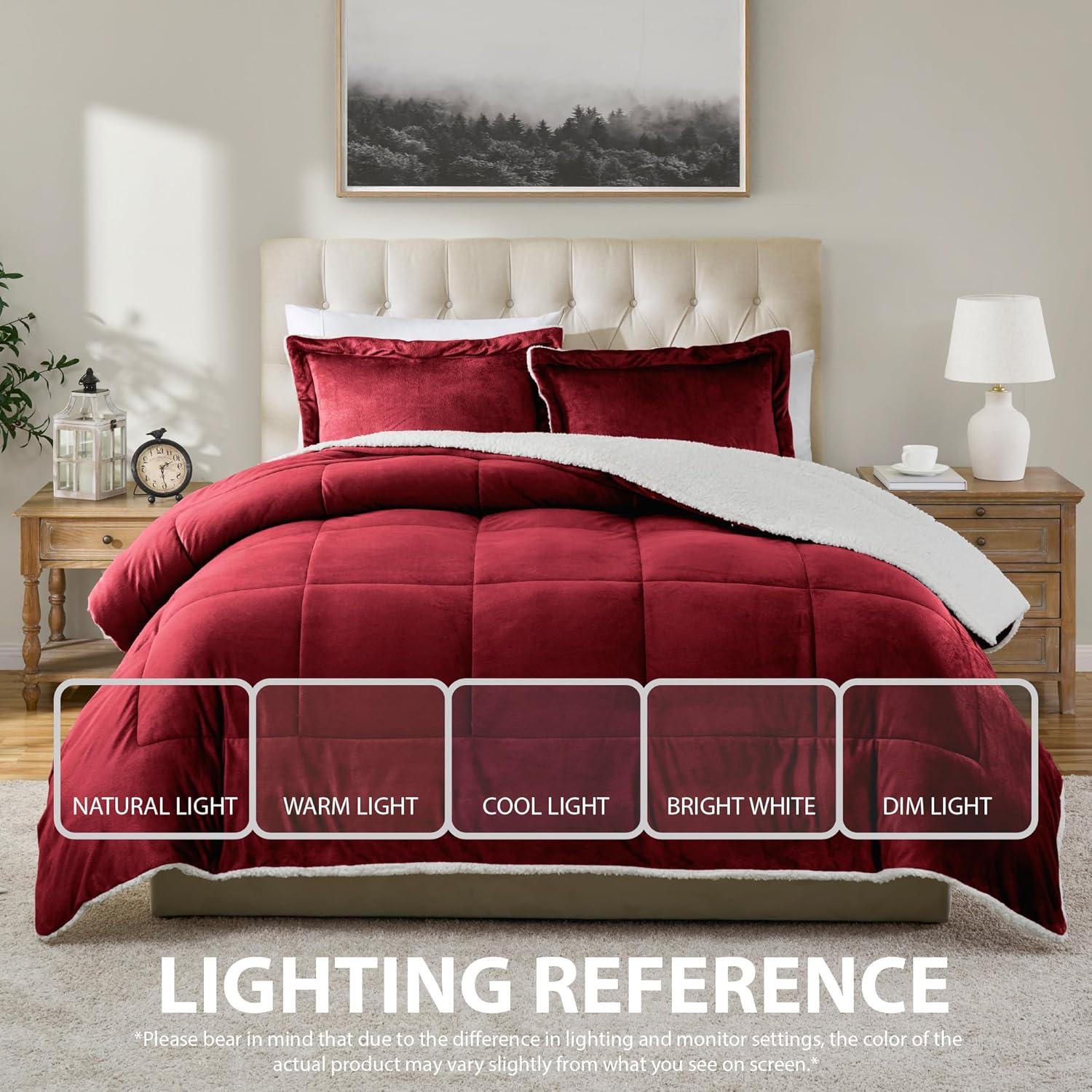 Ultra Plush Reversible Micro-Mink and Sherpa 3-Piece Comforter Set