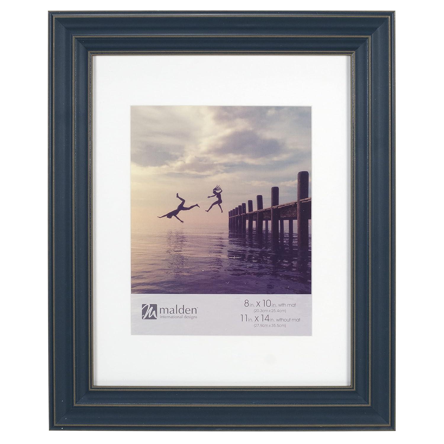 Malden Indigo Picture Frame with Mat